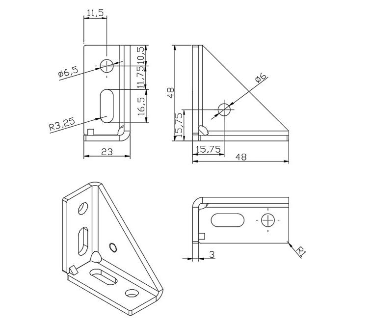 Brackets Angle Corner